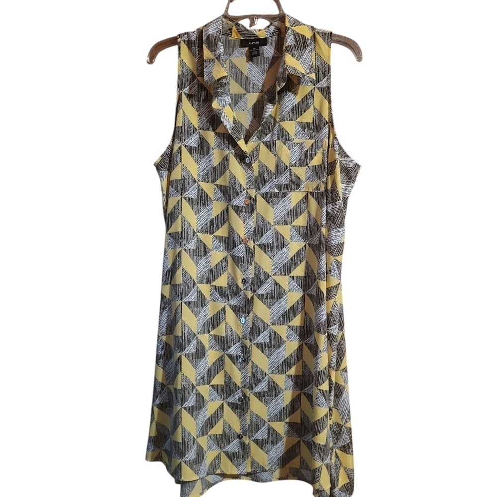 Alfani Shirt Dress Collared with buttons down the front and pocket design Sz12
